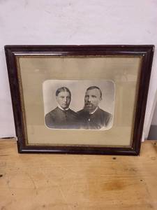 Framed 19th-Century Cabinet Card Portrait - Two Men
