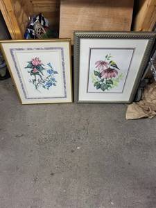 K. Shoop Sun Jewels - 2 Framed Original Watercolor Prints (1997)
