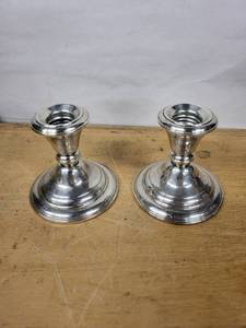 Rank Whitin Sterling Candlesticks - Weighted & Peenforged (Lot of 2) 2001