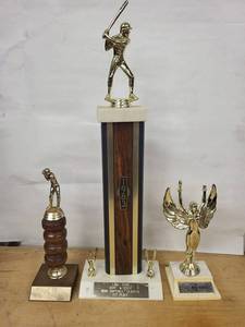 1983 Lake Elmo Huff & Puff Mens Softball Class-B 1st Place Trophy (Lot of 3)