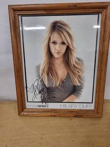 Hilary Duff Autographed Framed Photo - Buena VistaHollywood Records Promo Print