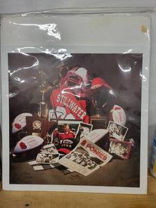 Stillwater Ponies Memorabilia Collage - Framed High School Sports Jersey, Trophy & Photos