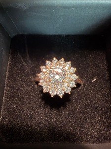 Sterling Silver 925 Halo Cluster Ring Clear Stones Size 9 4.4g