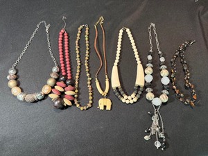 11 Pc Mixed Fashion Necklace Lot Boho Beaded Pendant Statement Styles
