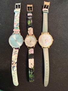 Ted Baker London Womens Watch Lot of 3 Genuine Leather As Is