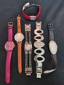Mixed Fashion Wristwatch Lot Akribos Geneva Fred Belay 6 Pc Repair