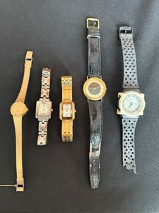 Vintage Watch Lot Elgin Swatch Pierre Cardin DaVinci, As-is, for Parts