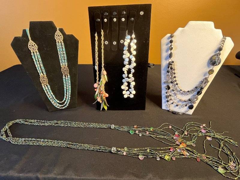 Necklace Collection - Multi-Strand Turquoise Beads with Filigree Pendants & Inc Coldwater Creek