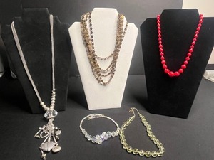 Assorted Costume Jewelry Necklaces & Beads (Lot of 5)