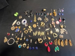 HUGE Lot of Costume Jewelry Mix Earrings, Pendants & Charms for Jewelry Making
