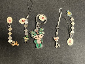 Beijing 2008 Olympics Keychain Set - Panda & Fuwa Charms (Lot of 5)