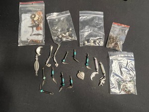 Beads & Charms for Jewelry Making - Turquoise Tubes, Pearls, Leaves, Moon & Heart Pendants