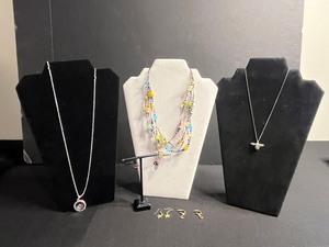 Assorted Jewelry Set Bee Pendant Necklace, Colorful Bead Necklace, Star Earrings