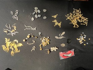 Assorted Jewelry Findings & Charms - Gold-tone & Silver-tone with Pearls for Jewelry Making