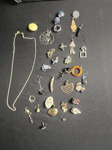 Large Lot of SINGLE Costume Assorted Earrings & Eyeglass Holder Chain