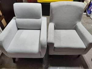 Two Gray Side Chairs