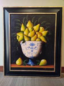 Luis Angellis Pears in Urn Framed Art