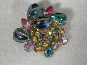 Alice Caviness Oil Slick Stone Brooch