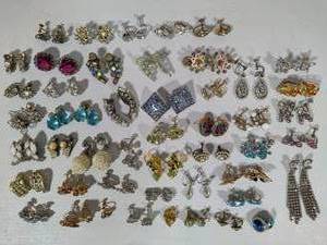 Vintage Earrings Lot #4 - Bling Assortment