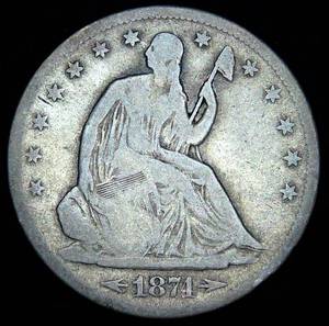 Better Date 1874-S Seated Liberty Half Dollar, Unaltered Surfaces wSlight Luster, VGVG