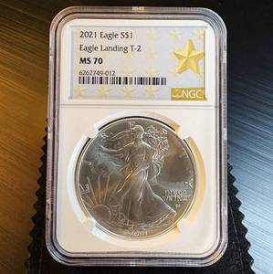 2021 Type 2 MS 70 Silver Eagle, Star Label, Mint Fresh