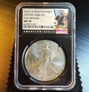 2022 West Point MS 70 Silver Eagle, Mint Fresh