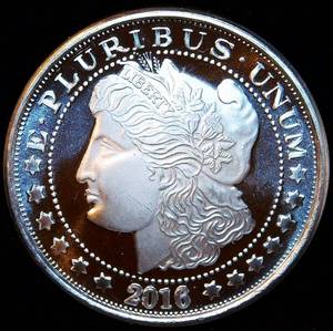 2016 1oz 999 Silver Round, Morgan Design