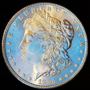 Uncirculated, Frosty 1885-P Morgan Silver Dollar, Full Mint Luster