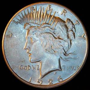 XF 1926-S Peace Silver Dollar, Partial Luster