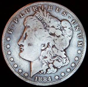 Slightly Better Date 1884-S Morgan Silver Dollar Slot Filler, Unaltered