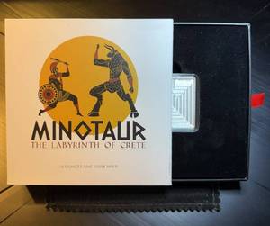 Pamp Swiss Silver 2021 Minotaur 1.5oz 9999 Solomon Islands $4, #1,457 of 2,000