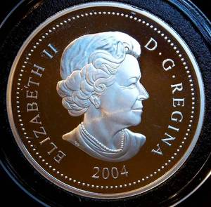 Gem Proof DCAM 2004 RCM 9999 Silver $8 Great Grizzly, 12,942 Minted, 1st $8 Coin Issued