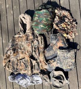Guide Series Camouflage Coat XL & Spartan Pants XL & Icebreaker Boot Covers L & Gore-Tex Cap and other assorted items