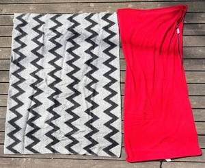 Coleman Zip-Up Blanket Sleep Bag - Gray Zigzag Wool Blanket 52x66