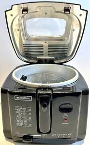 Gourmet Living Countertop Deep Fryer & Mesh Basket - Black