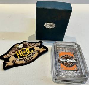 Harley-Davidson HOG Patch & Diamond-Plate Tray Collectible Box