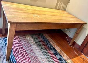 Farmhouse Dining Table - Natural Wood Finish