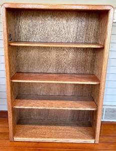 Oak Bookcase 33 in W x 11 in D x 48 in H