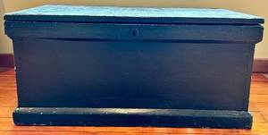 Black Wooden Storage Chest Trunk 36 in x 17 in x 17 in