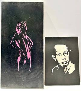 Art Prints Diptych - Pink Silhouette & Portrait