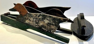 Vintage Mallard Duck Decoy Pair on Green Base