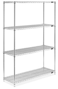 Uline Metro 5 Shelf 72 L x 18 D x 72 H Wire Shelving