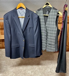 Bar III Vest & Navy Blazer Set with Lauren Ralph Lauren Shirt & Oxford Tie