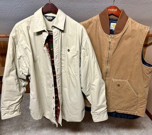 Guide Gear Field Jacket & Carhartt Vest - Khaki & Tan Outdoor Wear