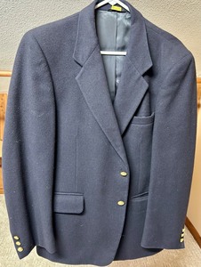 Richards & Amos Navy Wool Blazer - Custom Tailored for Hank Boone