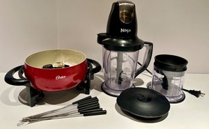 Ninja Blender & Oster Pot Set with Mini Jar & Skewers