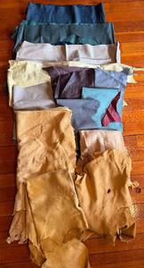 Assorted Kid Leather Scraps & Remnants - Multicolor Leather Pieces