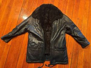 Saks Fifth Avenue Buffalo Leather Jacket & Zip-Out Fur Liner