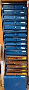 Lawson Products Blue Metal Tool Cabinet with Drawers