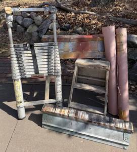 Telescoping Ladder & Step Ladder & Metal Saw Horses & Contractor Paper